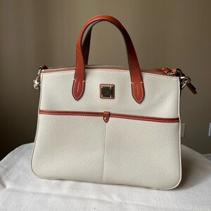 NEW DOONEY & BOURKE WHITE TAN LEATHER SHOULDER/ CROSSBODY PURSE